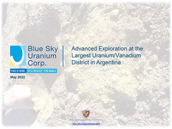 Blue Sky Uranium Corp May Blue Sky Uranium Updated Fact Sheet And