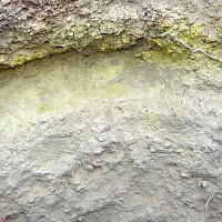 uranium mineralization visible below surface at Santa Barbara
