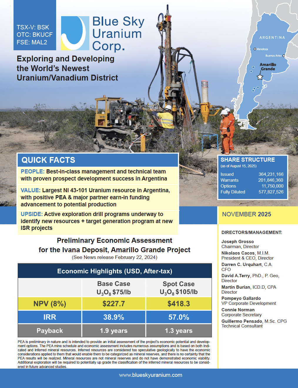 Corporate Fact Sheet - November 2025